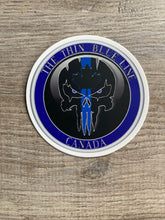 Load image into Gallery viewer, Thin Blue Line Canada 3 " Round Punisher Sticker / Decal