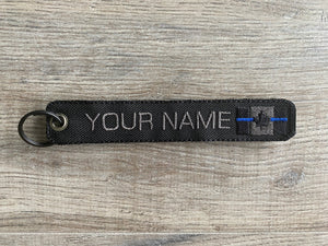 Custom / Personalized Thin Blue / Thin Red Line / No Line / Traditional Keychain