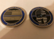 Load image into Gallery viewer, Thin Blue Line America Challenge Coin