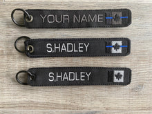 Load image into Gallery viewer, Custom / Personalized Thin Blue / Thin Red Line / No Line / Traditional Keychain