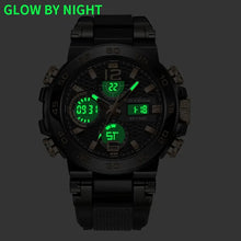 Load image into Gallery viewer, (LIMITED TIME FREE SHIPPING) Thin Blue Line Inspired Dual Display Waterproof Luxury Watch with Blue Silicone Band