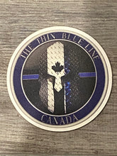 Load image into Gallery viewer, Thin Blue Line Canada Spartan Helmet Coasters
