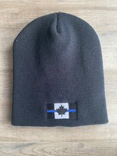 Load image into Gallery viewer, Thin Blue Line Canada Toque with cuff or without (Beanie)