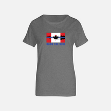 Load image into Gallery viewer, Blue Breaking Through (Back the Blue) T-Shirt Unisex and Ladies Large Logo on Front