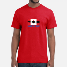 Load image into Gallery viewer, Blue Breaking Through (Back the Blue) T-Shirt Unisex and Ladies Large Logo on Front