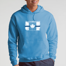 Load image into Gallery viewer, BIG MAN (4XL ) Original Tattered Thin Blue Line Canadian (BLACK or WHITE) Flag Classic Unisex Hoodie (with FREE sticker for a limited time)