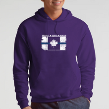 Load image into Gallery viewer, Original Tattered Thin Blue Line Canadian WHITE Flag Classic Unisex Hoodie (with FREE sticker for a limited time)