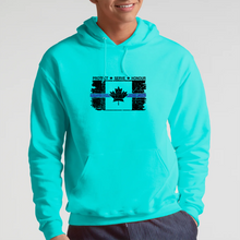 Load image into Gallery viewer, BIG MAN (4XL ) Original Tattered Thin Blue Line Canadian (BLACK or WHITE) Flag Classic Unisex Hoodie (with FREE sticker for a limited time)