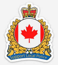 Load image into Gallery viewer, Support Local Police (Canada) Full Sized Logo (Front) Unisex T-Shirt w/FREE Support Local Police Sticker (for a limited time)