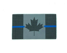 Load image into Gallery viewer, REFLECTIVE Thin Blue Line Canada Flag Patch