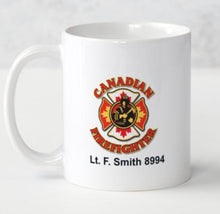 Load image into Gallery viewer, Canadian Firefighter Mug (Can Be Personalized)