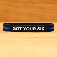 Load image into Gallery viewer, Thin Blue Line Silicone Back The Blue, Blue Lives Matter, Thin Blue Line , Thin Blue Line Maple Leaf , Thin Blue Line Canadian Flag, Defend This Line, Got Your Six, Thin Silver Line (Corrections) Wristband / Bracelet
