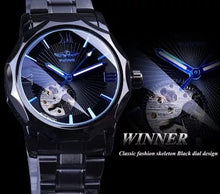 Load image into Gallery viewer, “Blue Ocean” Thin Blue Line Inspired Transparent Dial Men's Watch (FREE Shipping)