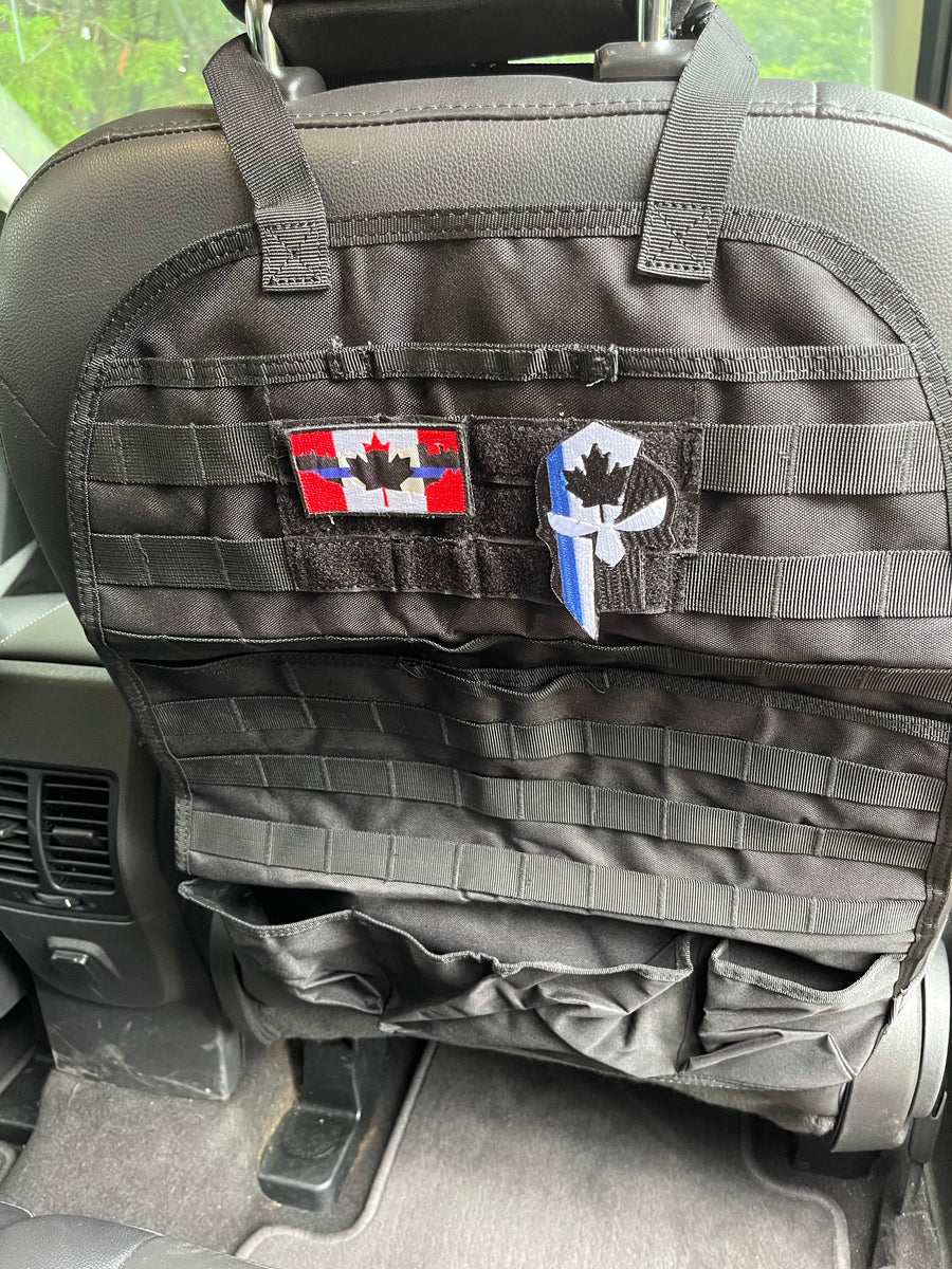 Universal Tactical MOLLE Car Seat Back Organizer Storage Pack with FRE –  The Thin Blue Line Canada