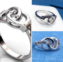 Load image into Gallery viewer, **You must go to canam-thinblueline.ecwid.com to purchase Sterling Silver Handcuff Ring