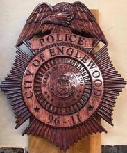 Load image into Gallery viewer, 22" First Responders Badge / Emblem / Crest Carved out of Wood