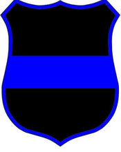 Load image into Gallery viewer, Reflective Thin Blue Line Badge Window Decal