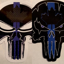 Load image into Gallery viewer, Thin Blue Line Canada Punisher Decal (2 sizes /2 versions) FREE Shipping!