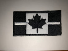 Load image into Gallery viewer, Thin Silver or Thin White Line Canadian Flag Patch (8 cm x 4 cm)