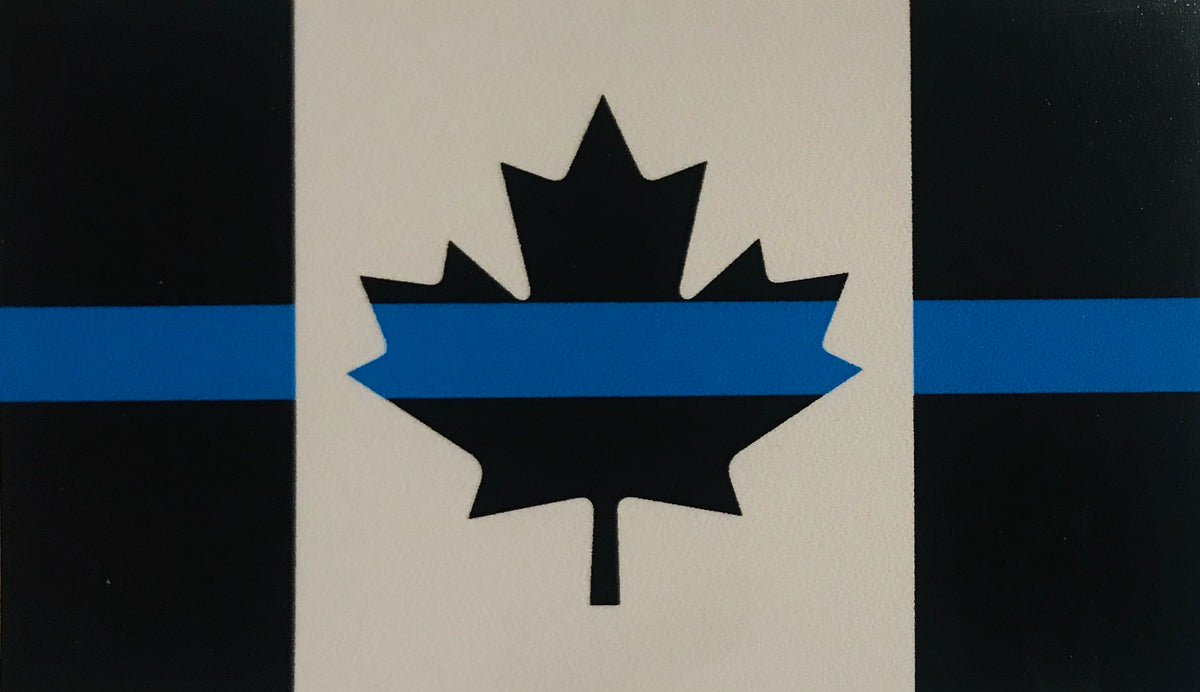 Subdued Thin Blue Line Canada Flag Sticker / Decal The Thin Blue Line