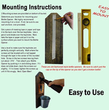 Load image into Gallery viewer, "Firefighter" Hero Wall Mounted Bottle Opener and Cap Catcher