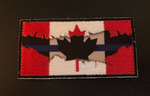 Load image into Gallery viewer, Thin Blue Line Canada 🇨🇦 Red / Blue Line Flag 7.5 cm x 4 cm