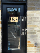 Load image into Gallery viewer, Beautiful Thin Blue Line Wood Address Plaque