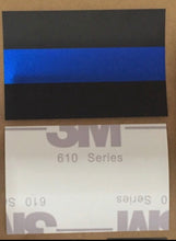 Load image into Gallery viewer, Reflective Police Thin Blue Line Bumper Decals (4" x 2.6")