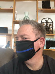 Thin Blue Line Washable Cotton Face Mask 😷 (2 models/ Now with FREE filter and FREE Shipping)
