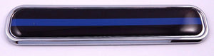 5.3” Thin Blue line Police Flag Chrome Emblem 3D auto Decal
