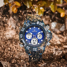Load image into Gallery viewer, Thin Blue Line GOLDENHOUR Fashion Sport Digital Men’s Dual Time LED Alarm Chronograph Display Full Steel Quartz Watch (FREE Shipping)