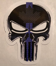 Load image into Gallery viewer, Thin Blue Line Canada Punisher Decal (2 sizes /2 versions) FREE Shipping!