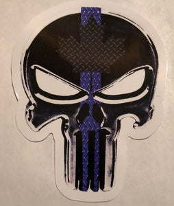 Thin Blue Line Canada Punisher Decal (2 sizes /2 versions) FREE Shipping!