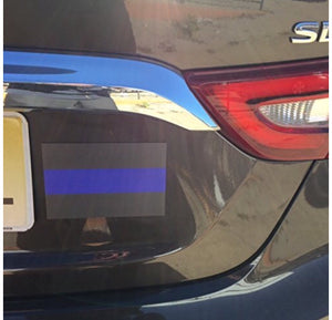 Thin Blue Line Magnet Decal - Heavy Duty for Car Truck SUV 4 - In Support of Police and Law Enforcement Officers