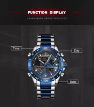 Load image into Gallery viewer, Thin Blue Line Inspired NAVIFORCE Double Display Sports Watch (FREE Shipping)
