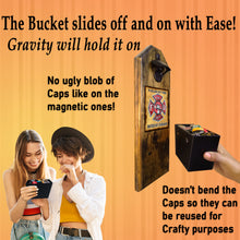 Load image into Gallery viewer, "Firefighter" Hero Wall Mounted Bottle Opener and Cap Catcher