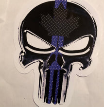 Load image into Gallery viewer, Thin Blue Line Canada Punisher Decal (2 sizes /2 versions) FREE Shipping!