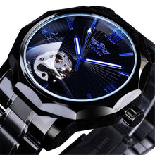 Load image into Gallery viewer, “Blue Ocean” Thin Blue Line Inspired Transparent Dial Men's Watch (FREE Shipping)