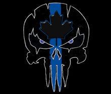 Load image into Gallery viewer, Thin Blue Line Canada Punisher Decal (2 sizes /2 versions) FREE Shipping!