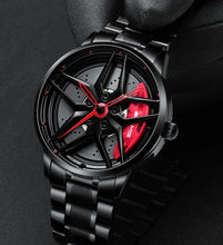 Load image into Gallery viewer, Blue or Red Real Rim Hub Watch