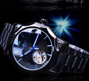 “Blue Ocean” Thin Blue Line Inspired Transparent Dial Men's Watch (FREE Shipping)