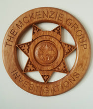 Load image into Gallery viewer, 22" First Responders Badge / Emblem / Crest Carved out of Wood
