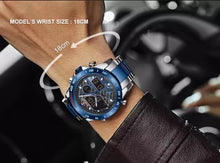 Load image into Gallery viewer, Thin Blue Line Inspired NAVIFORCE Double Display Sports Watch (FREE Shipping)