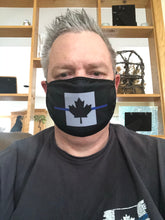 Load image into Gallery viewer, Thin Blue Line Washable Cotton Face Mask 😷 (2 models/ Now with FREE filter and FREE Shipping)
