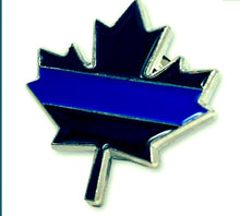 Load image into Gallery viewer, Maple Leaf Thin Blue Line Lapel Pin