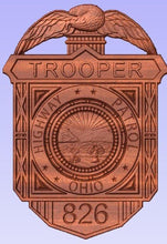 Load image into Gallery viewer, 22" First Responders Badge / Emblem / Crest Carved out of Wood