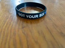 Load image into Gallery viewer, Thin Blue Line Silicone Back The Blue, Blue Lives Matter, Thin Blue Line , Thin Blue Line Maple Leaf , Thin Blue Line Canadian Flag, Defend This Line, Got Your Six, Thin Silver Line (Corrections) Wristband / Bracelet