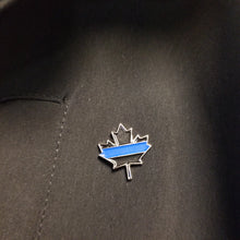 Load image into Gallery viewer, Maple Leaf Thin Blue Line Lapel Pin