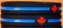 Load image into Gallery viewer, Thin Blue Line Silicone Back The Blue, Blue Lives Matter, Thin Blue Line , Thin Blue Line Maple Leaf , Thin Blue Line Canadian Flag, Defend This Line, Got Your Six, Thin Silver Line (Corrections) Wristband / Bracelet
