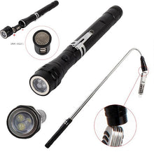 Load image into Gallery viewer, Magnetic 3 LED Flash Light 5 Pound Magnet Telescopic Flexible Neck Pick Up Tool